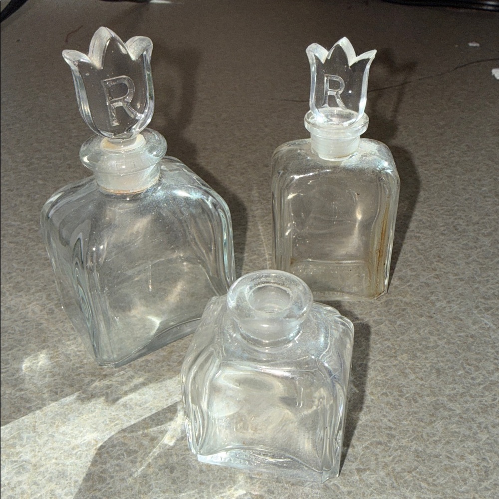 Vintage Raphael‎ glass perfume bottles made in France